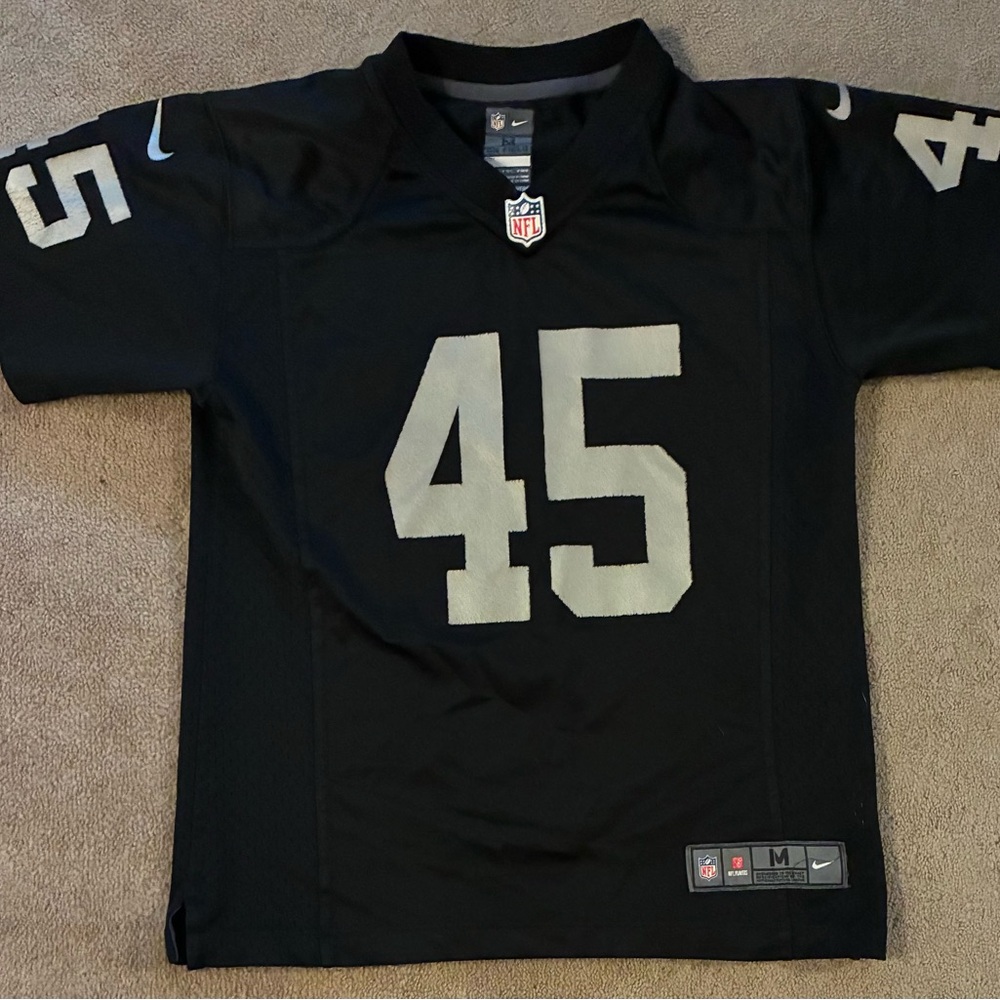 Las Vegas Raiders Marcel Reece Nike Black Game Jersey Youth Medium 10/12